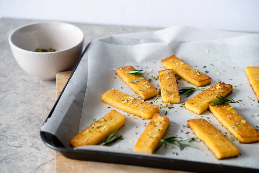 Polenta Chips with Rosemary Salt